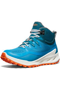 Keen Women's Zionic WP Mid Running Shoes, Fjord Blue/Tangerine, hi-res