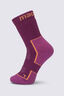 Macpac Kids' Fully Cushioned Hiking Sock, Boysenberry/Rose Violet, hi-res