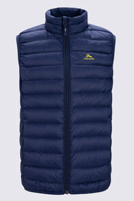 Macpac Kids' Uber Light Down Vest, Naval Academy/Citronelle, hi-res