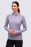 Macpac Women's Trail Long Sleeve Hooded Top, Silver Bullet, hi-res