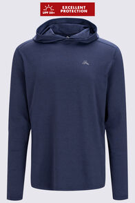 Macpac Men's brrr° Hooded Long Sleeve T-Shirt, Baritone Blue, hi-res