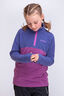Macpac Kids' Tui Fleece Pullover, Skipper Blue/Amethyst, hi-res
