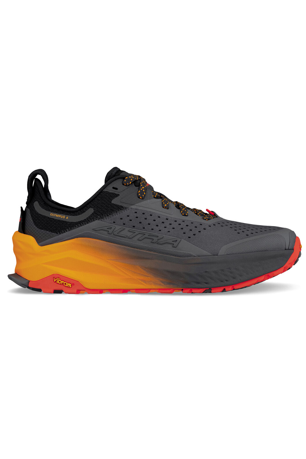 Altra Men's Olympus 6 Hiking Shoes, Black/Orange, hi-res