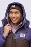 Macpac Women's Heritage Hooded Down Jacket, Loganberry/Java, hi-res