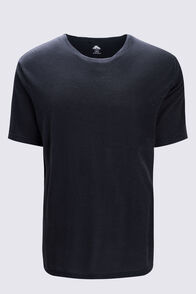 Macpac Men's Hemp Blend T-Shirt, Black, hi-res