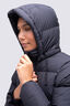 Macpac Women's Aurora Hooded Down Coat, Black, hi-res