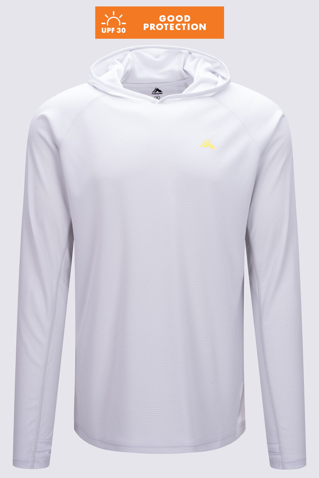 Macpac Men's Trail Long Sleeve Hooded T-Shirt, Dawn Blue, hi-res
