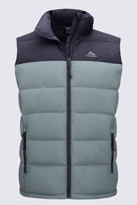 Macpac Men's Halo Down Vest ♺, Chinois Green/Forged Iron, hi-res