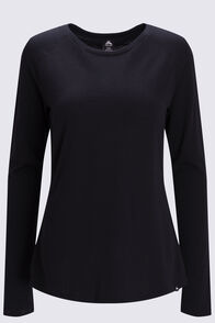Macpac Women's Ella 180 Merino Long Sleeve T-Shirt, True Black, hi-res