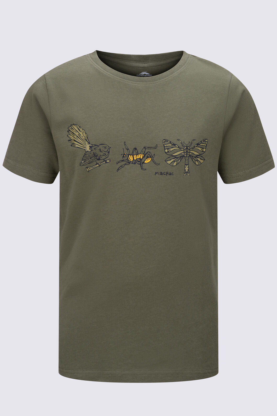 Macpac Kids' Journey  Fairtrade Organic Cotton Short Sleeve T-Shirt, Four Leaf Clover, hi-res