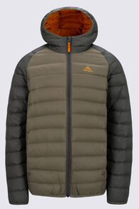 Macpac Kids' Uber Light Hooded Down Jacket, Beetle/Kelp, hi-res