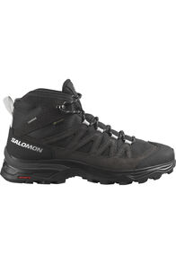 Salomon Women's X Ward Leather Mid GTX Hiking Shoes, Ebony/Phantom/Black, hi-res