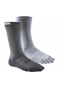 Injinji Liner + Hiker Crew Socks, Charcoal/Heather Grey, hi-res