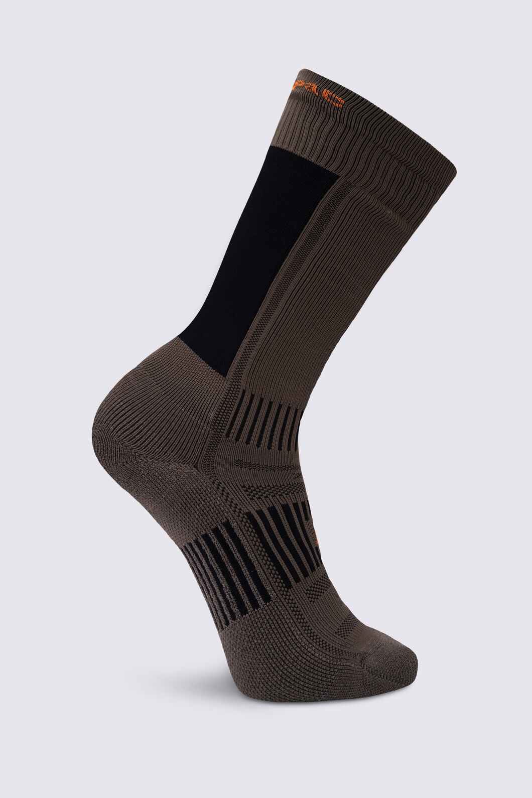 Macpac Kids' Tech Ski Sock, Tarmac/Black, hi-res