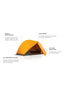 Zempire Atom 1 Person Hiking Tent, Orange, hi-res