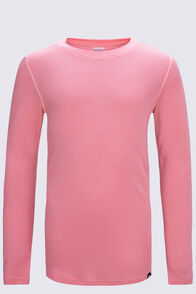 Macpac Kids' 220 Merino Long Sleeve Top, strawberry Ice, hi-res