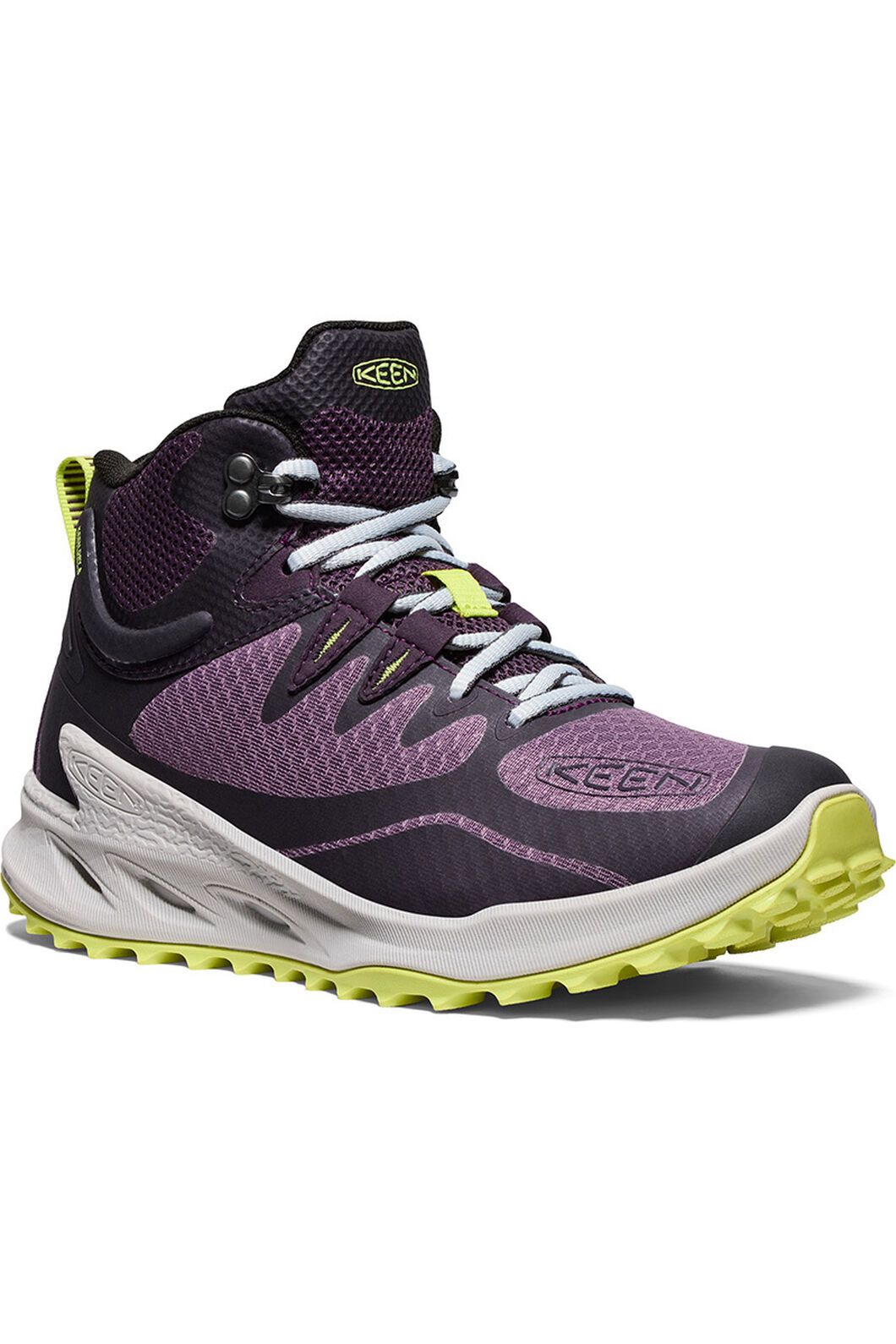 Keen Women's Zionic WP Mid Running Shoes, Plum/Daiquiri, hi-res