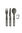 Sea to Summit Frontier Ultralight Cutlery Set &mdash; 3 Piece, Anodised Grey, hi-res