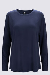 Macpac Women's Long Sleeve Modal T-Shirt, Baritone Blue, hi-res