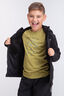 Macpac Kids' Mini Mountain Hooded Fleece Jacket, Black/High RIse, hi-res