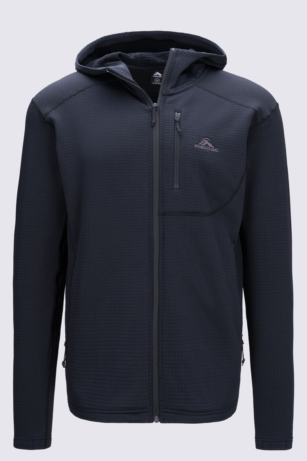Macpac Men's Ion Hooded Fleece Jacket, Black, hi-res