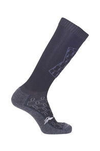 Macpac Tech Ski Sock, Black/Charcoal, hi-res