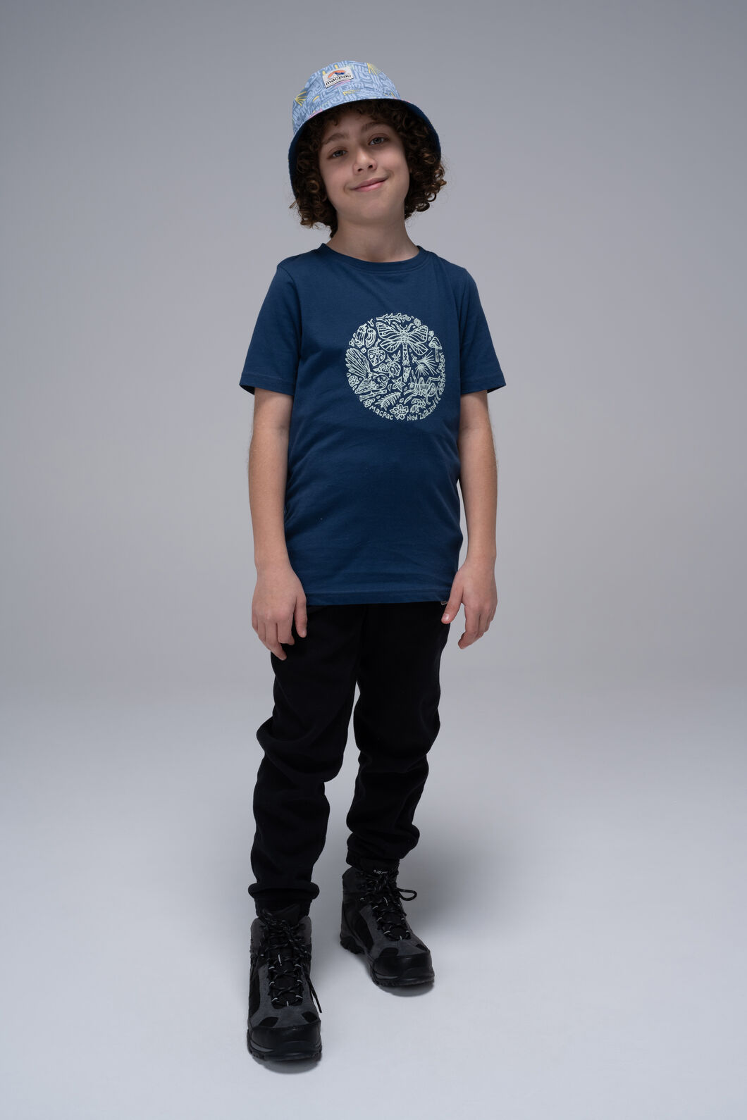 Macpac Kids&rsquo; Natural Journey T-Shirt, Insignia Blue, hi-res