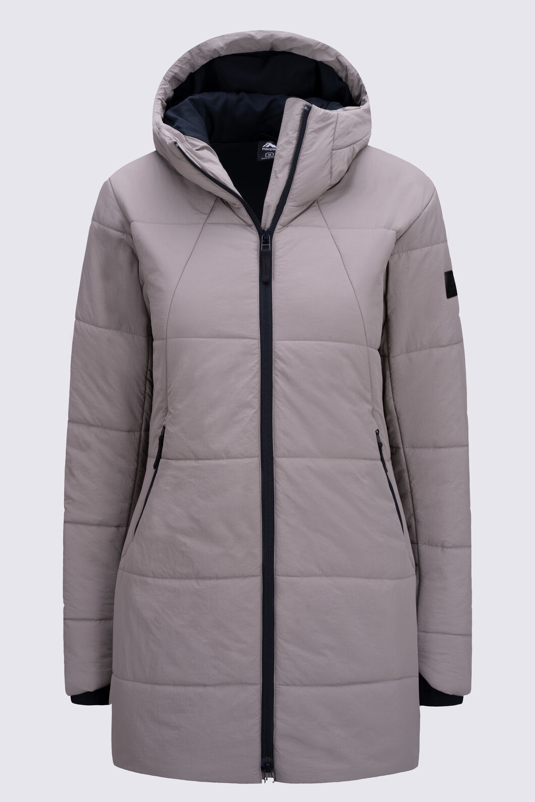 Macpac Women's Odyssey Hooded Insulated Coat, Shale, hi-res