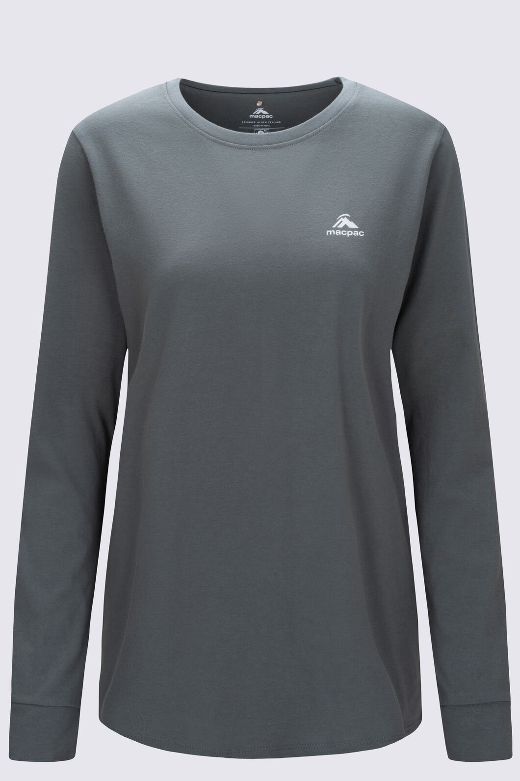 Macpac Women's Paparoa NP Fairtrade Organic Cotton Long Sleeve T-Shirt, Balsam Green, hi-res