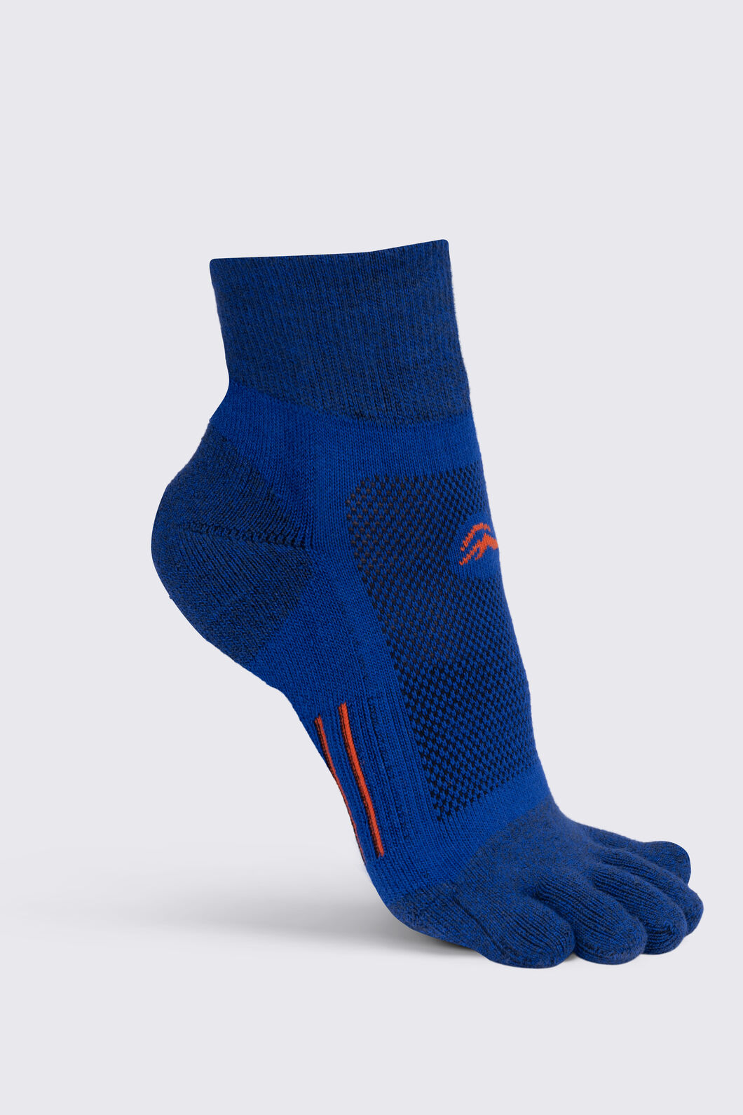 Macpac Trail Quarter Toe Sock, Naval Academy/Pureed Pumpkin, hi-res