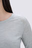 Macpac Women's Ella 180 Merino Long Sleeve T-Shirt, Aqua Grey Marle, hi-res