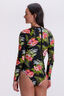 Macpac Women's Long Sleeve Surfsuit, Floral Print, hi-res