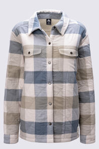 Macpac Women's Alma Fleece Lined Shirt, Tofu Plaid, hi-res