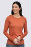 Macpac Women's Ella 180 Merino Long Sleeve T-Shirt, Auburn, hi-res