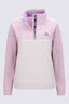 Macpac Women&rsquo;s Heritage Fleece Pullover, Pink Nectar/Etherea/Moonbeam, hi-res