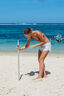 CoolCabanas Beach Shelter, Blue/White Stripe, hi-res