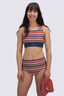 Macpac Women's Southshore Bikini Top, Sienna Stripe/Odyssey, hi-res