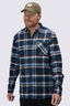 Macpac Men's Sutherland Flannel Shirt, Navy Plaid, hi-res