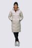 Macpac Women's Aurora Long Hooded Down Coat, French Oak, hi-res
