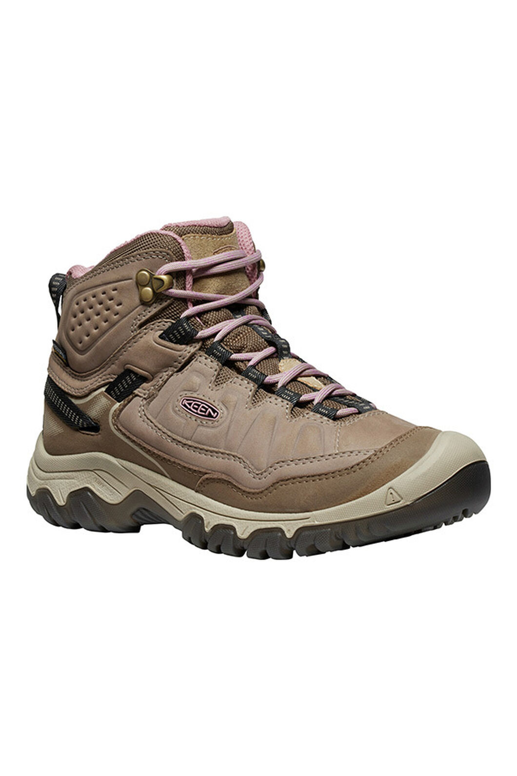 KEEN Women's Targhee IV Mid WP Hiking Boots, Brindle/Nostalgia Rose, hi-res