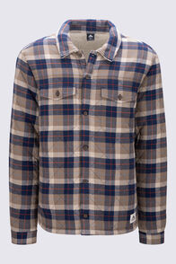 Macpac Men's Alma Fleece Lined Shirt, Shitake Plaid, hi-res