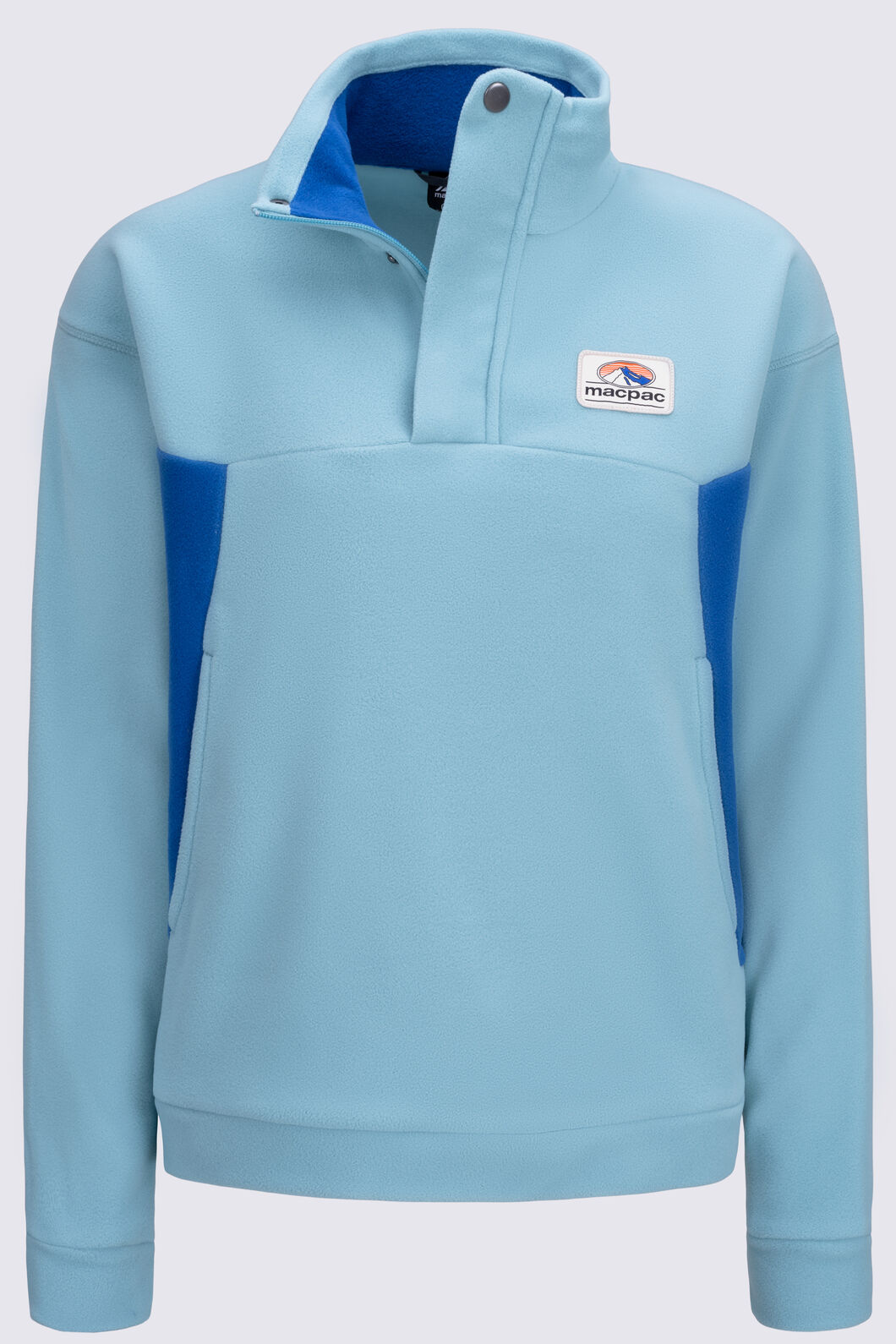 Macpac Women's Heritage Fleece Pullover, Dusty Turquoise/Blue Quartz, hi-res