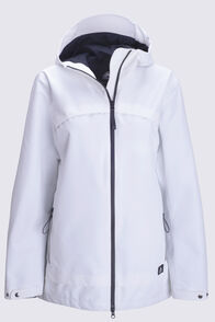 Macpac Women's Fiord Raincoat, Blanc de Blanc, hi-res