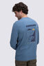 Macpac Men's Kahurangi NP Fairtrade Organic Cotton Long Sleeve T-Shirt, Captains Blue, hi-res