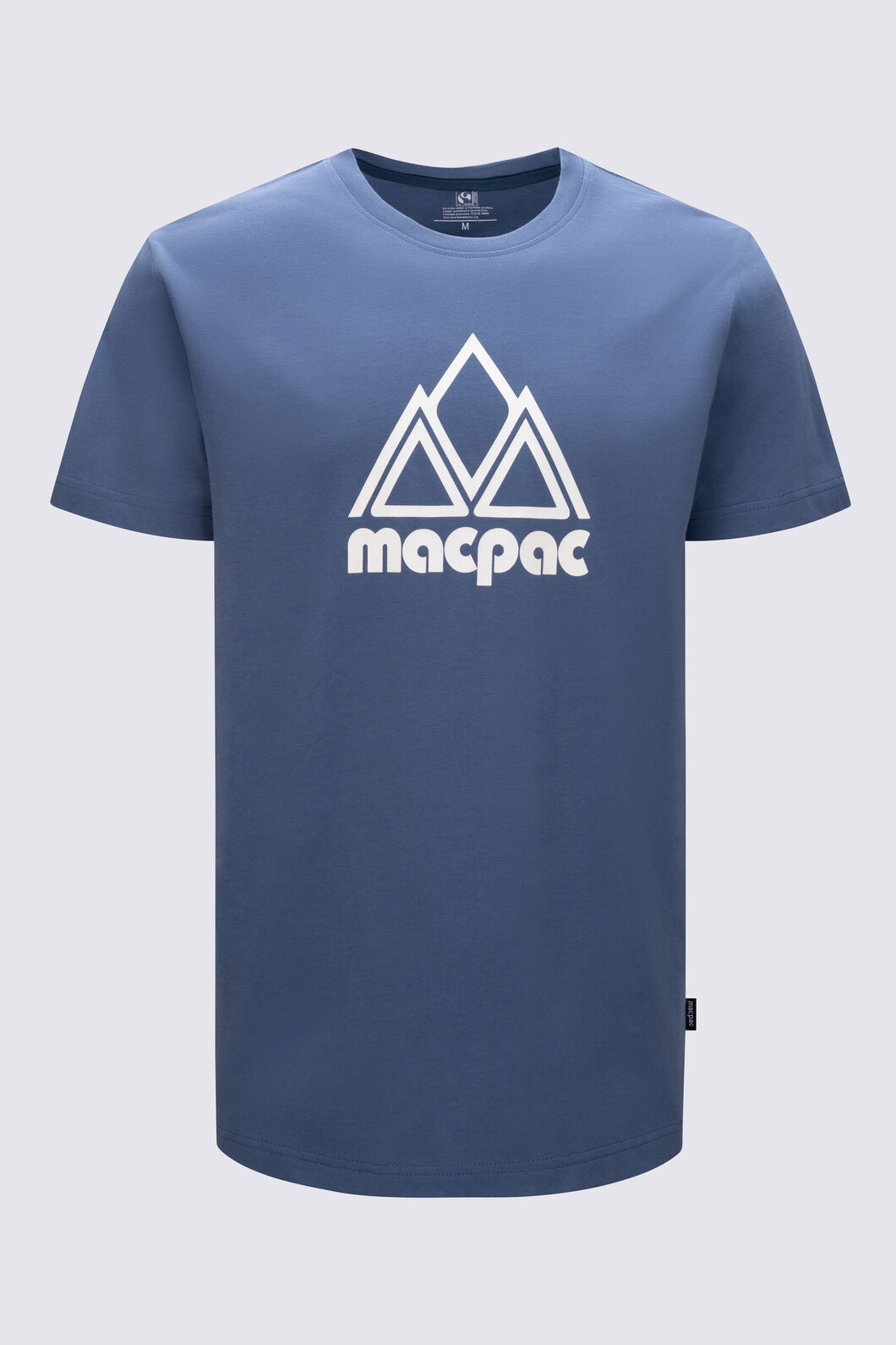Macpac Men's Vintage Fairtrade Organic Cotton Short Sleeve T-Shirt, Bering Sea, hi-res