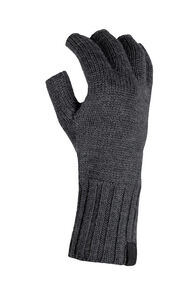 Macpac Merino Fingerless Glove, Charcoal Marle, hi-res