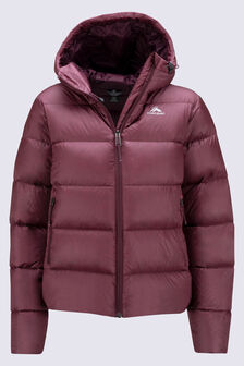 Macpac Women's Orbit Hooded Down Jacket, Crushed Berry