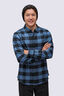 Macpac Men's Sutherland Slim Flannel Shirt, Vintage Indigo Check, hi-res