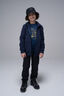 Macpac Kids&rsquo; Bramble Fleece Jacket, Navy, hi-res