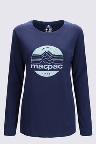 Macpac Women's Fairtrade Organic Cotton Long Sleeve T-Shirt, Baritone Blue, hi-res